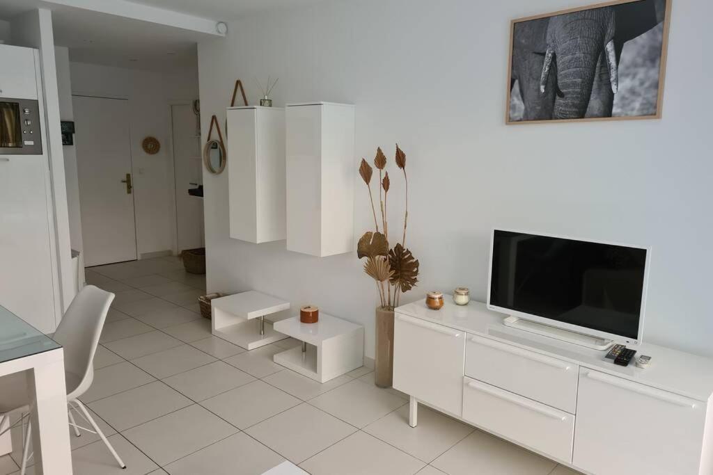 Le Lodge, T2 Classe 3 Etoiles Avec Jardin, Parking, Piscine & Mer A 2 Pas 멍똥 외부 사진